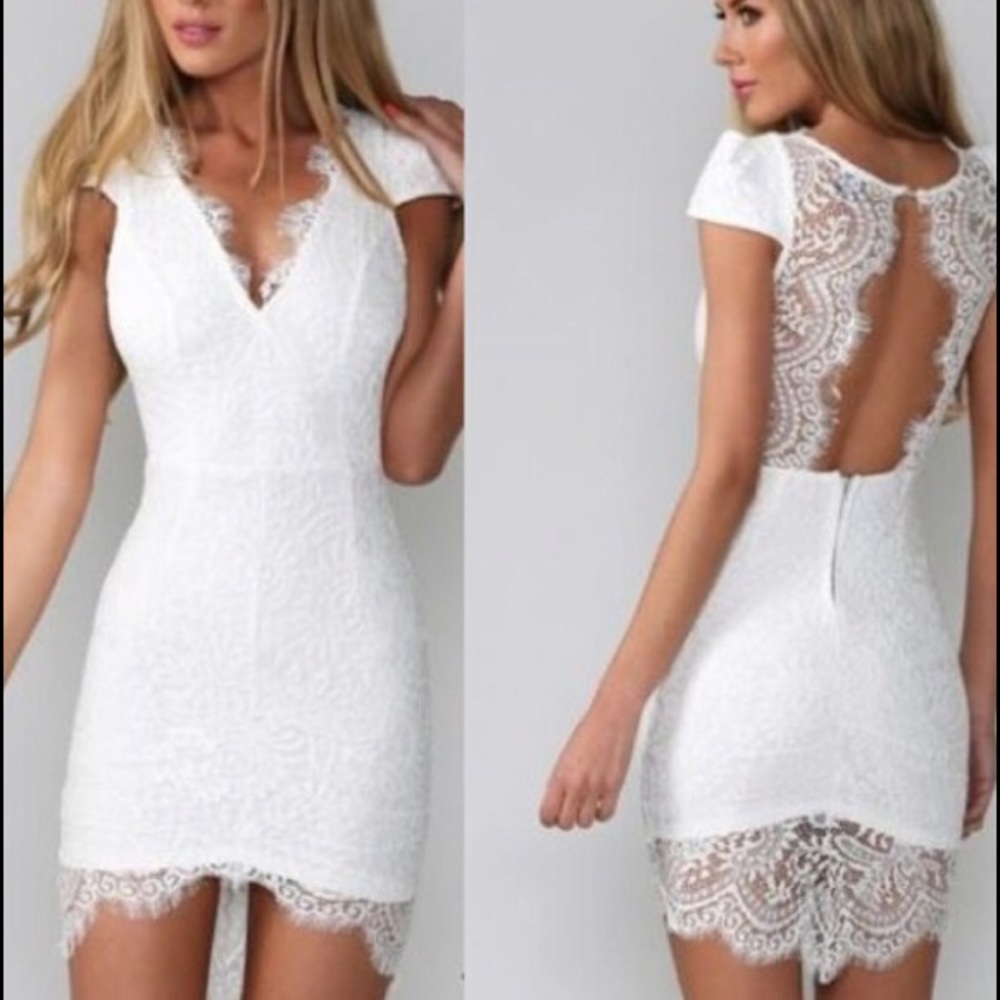 White lace dress